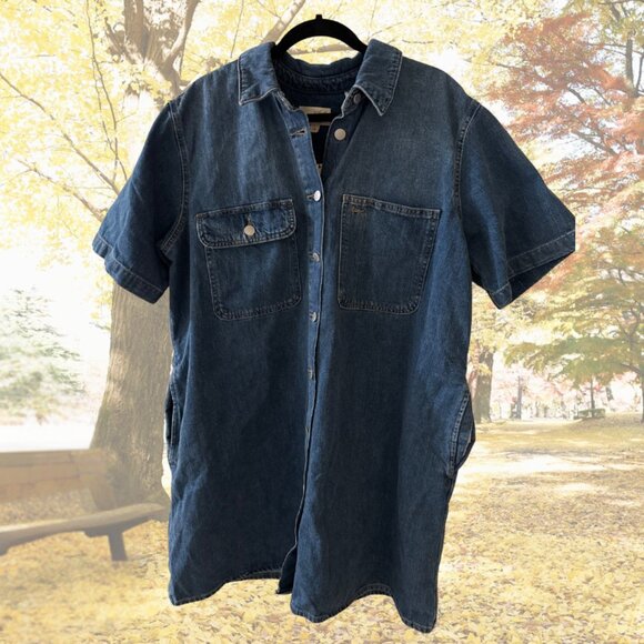 NWT - Universal Threads Denim Casual Mini Shirt Dress - XL - Picture 7 of 10